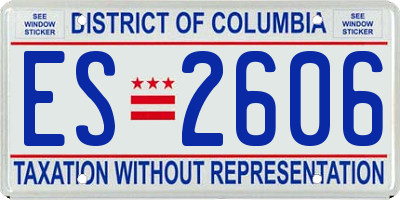 DC license plate ES2606
