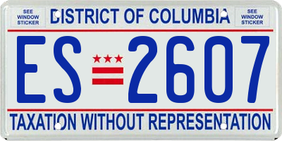 DC license plate ES2607
