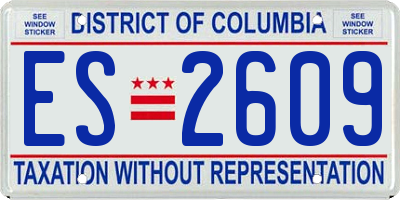 DC license plate ES2609
