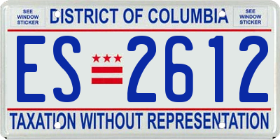 DC license plate ES2612