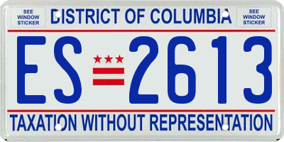 DC license plate ES2613