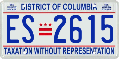 DC license plate ES2615