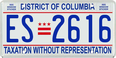 DC license plate ES2616