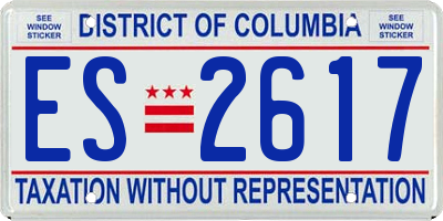 DC license plate ES2617