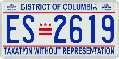 DC license plate ES2619