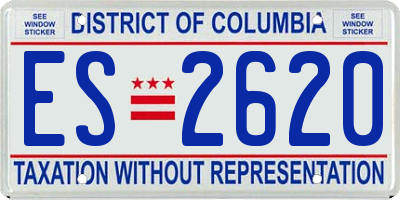 DC license plate ES2620