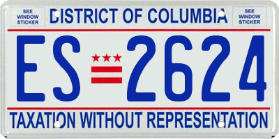DC license plate ES2624