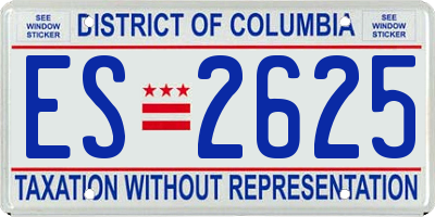 DC license plate ES2625