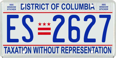 DC license plate ES2627