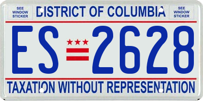 DC license plate ES2628