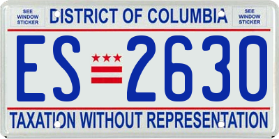 DC license plate ES2630