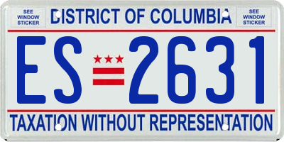 DC license plate ES2631