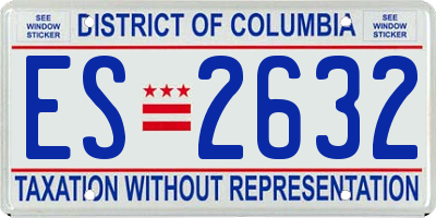 DC license plate ES2632