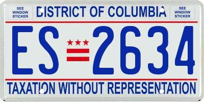 DC license plate ES2634