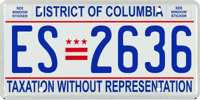 DC license plate ES2636