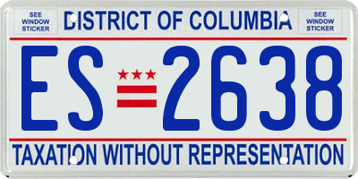 DC license plate ES2638