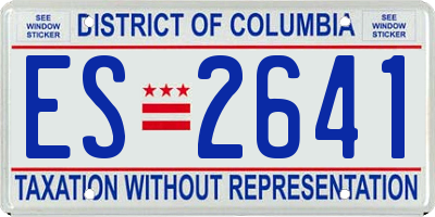 DC license plate ES2641