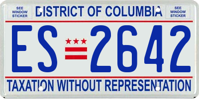 DC license plate ES2642