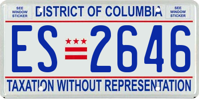 DC license plate ES2646
