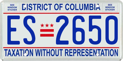 DC license plate ES2650