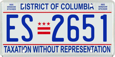 DC license plate ES2651