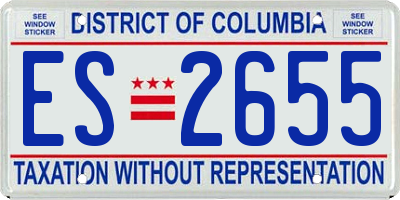 DC license plate ES2655