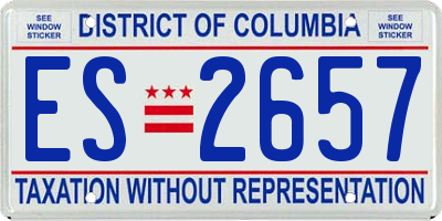 DC license plate ES2657