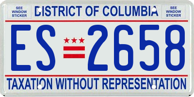 DC license plate ES2658