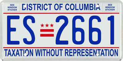DC license plate ES2661