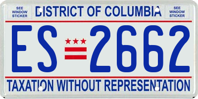 DC license plate ES2662