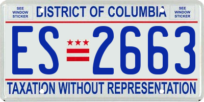 DC license plate ES2663