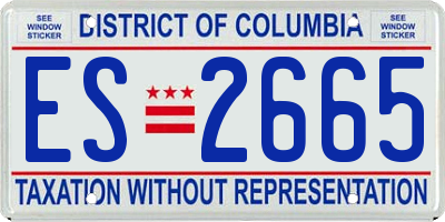 DC license plate ES2665