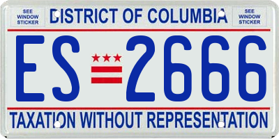 DC license plate ES2666