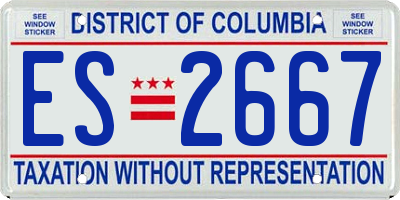 DC license plate ES2667