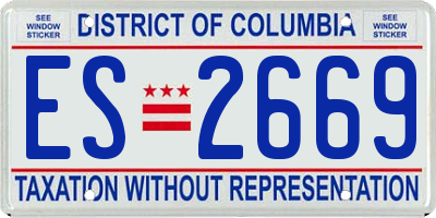 DC license plate ES2669