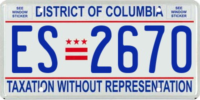 DC license plate ES2670