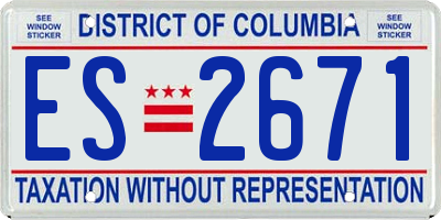 DC license plate ES2671