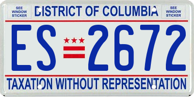 DC license plate ES2672