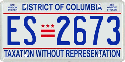 DC license plate ES2673