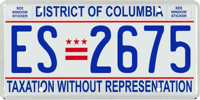 DC license plate ES2675