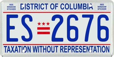 DC license plate ES2676