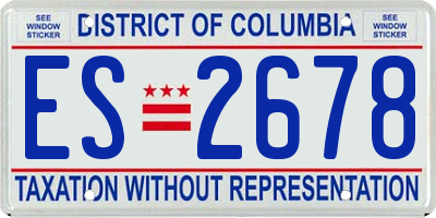DC license plate ES2678