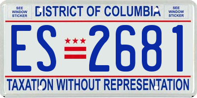 DC license plate ES2681