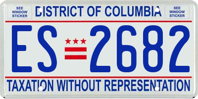DC license plate ES2682
