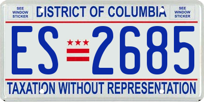 DC license plate ES2685