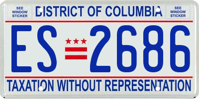 DC license plate ES2686