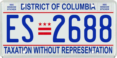 DC license plate ES2688