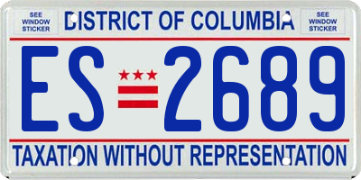 DC license plate ES2689
