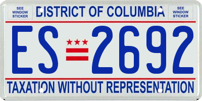 DC license plate ES2692