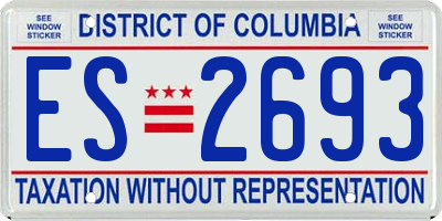 DC license plate ES2693